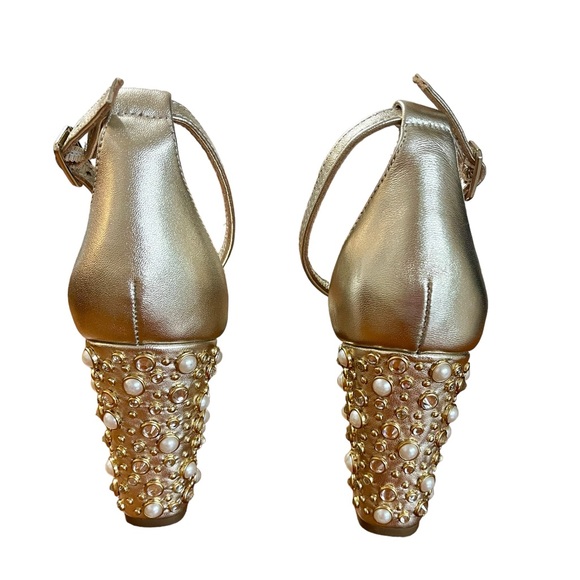 Lilly Pulitzer Amber Lynn Embellished Sandal Block Heel Size 8.5 Open Toe Strap - Picture 5 of 9